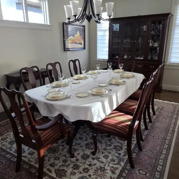 Dining table with chairs - Aspen SW estate sale, Calgary