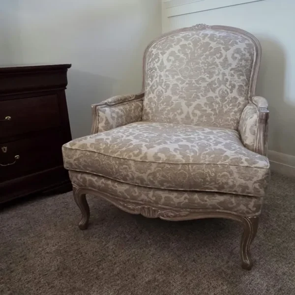 Upholstered armchair - Aspen SW estate sale, Calgary