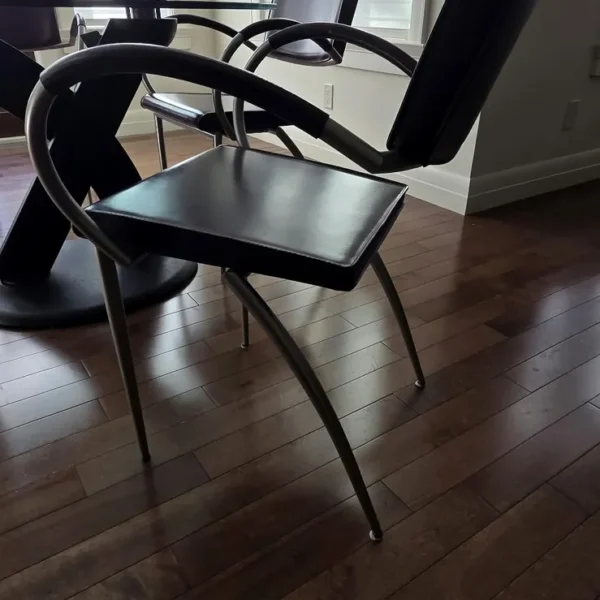 Black dining chairs - Aspen SW estate sale, Calgary